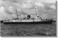Saint-Malo (Annes 1950) SS Falaise mooring in Rance. Ed. Greff (Coll. AD)